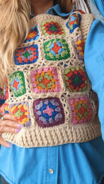 CROCHET GRANNY SQUARE TANK TOPS