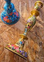 LARGE HAND PAINTED CANDLESTICKS