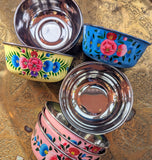 SMALL HAND PAINTED ENAMEL BOWLS