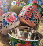 SMALL HAND PAINTED ENAMEL BOWLS