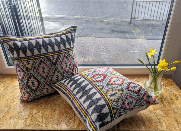RECYCLED COTTON BLOCK PRINT CUSHIONS