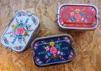 HAND PAINTED TIFFIN TINS