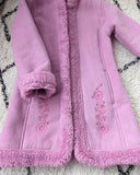 PINK FAUX SHEEPSKIN COAT- AGE 7