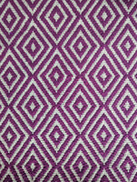 RECYCLED COTTON HANDLOOM DIAMOND RUG- PURPLE