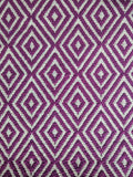 RECYCLED COTTON HANDLOOM DIAMOND RUG- PURPLE