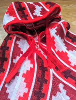 FABULOUS RED PONCHO, UNISEX- AGES 3-5