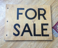 VINTAGE WOODEN 'FOR SALE' SIGN