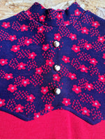 RED & NAVY VINTAGE DRESS- AGE 1