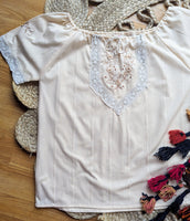 PEASANT STYLE EMBROIDERED BLOUSE- 8/10/12