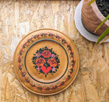 FLORAL WOODEN PLATE