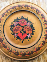 FLORAL WOODEN PLATE