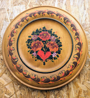 FLORAL WOODEN PLATE