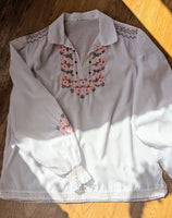 EMBROIDERED LONG SLEEVED BLOUSE- 16/18