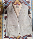 MEN'S UNIQUE VINTAGE SHEEPSKIN WAISTCOAT WAISTCOAT- L