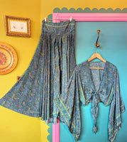 RECYCLED SARI SILK TWO PIECE SETS- L/XL