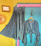 RECYCLED SARI SILK TWO PIECE SETS- L/XL