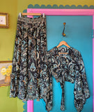 RECYCLED SARI SILK TWO PIECE SETS- L/XL