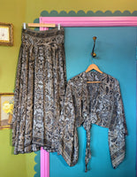 RECYCLED SARI SILK TWO PIECE SETS- L/XL