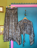 RECYCLED SARI SILK TWO PIECE SETS- L/XL