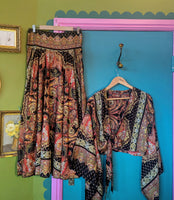 RECYCLED SARI SILK TWO PIECE SETS- L/XL