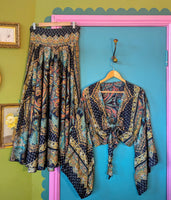 RECYCLED SARI SILK TWO PIECE SETS- L/XL