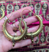 INDIAN BRASS HOOP EARRINGS