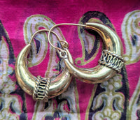 INDIAN BRASS HOOP EARRINGS