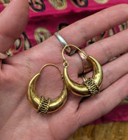 INDIAN BRASS HOOP EARRINGS