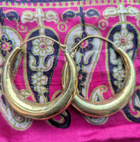 INDIAN BRASS HOOP EARRINGS