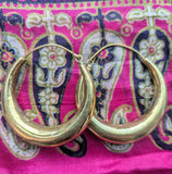 INDIAN BRASS HOOP EARRINGS