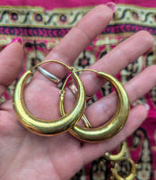 INDIAN BRASS HOOP EARRINGS