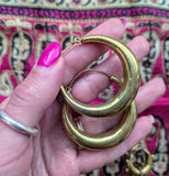 INDIAN BRASS HOOP EARRINGS