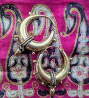 INDIAN BRASS HOOP EARRINGS