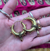 INDIAN BRASS HOOP EARRINGS