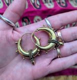 INDIAN BRASS HOOP EARRINGS