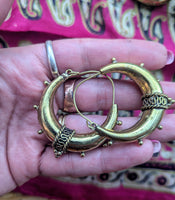 INDIAN BRASS HOOP EARRINGS