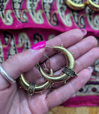 INDIAN BRASS HOOP EARRINGS