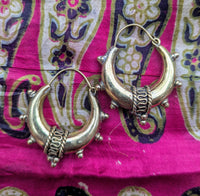 INDIAN BRASS HOOP EARRINGS