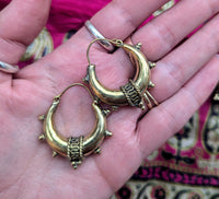 INDIAN BRASS HOOP EARRINGS