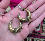 INDIAN BRASS HOOP EARRINGS