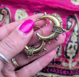 INDIAN BRASS HOOP EARRINGS