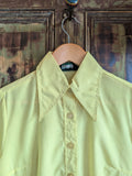 YELLOW DAGGER COLLAR 70s SHIRT- 10/12