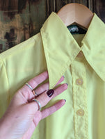 YELLOW DAGGER COLLAR 70s SHIRT- 10/12