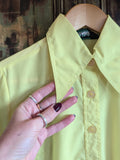 YELLOW DAGGER COLLAR 70s SHIRT- 10/12