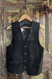 BLACK SUEDE WAISTCOAT- 10/12