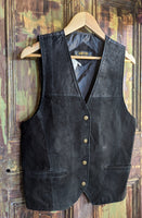 BLACK SUEDE WAISTCOAT- 10/12