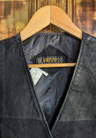 BLACK SUEDE WAISTCOAT- 10/12