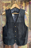 BLACK SUEDE WAISTCOAT- 10/12