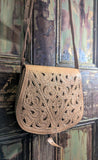 MOROCCAN STYLE TOOLED LEATHER BAG