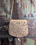 MOROCCAN STYLE TOOLED LEATHER BAG